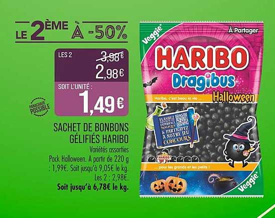 SACHET DE BONBONS GÉLIFIÉS HARIBO