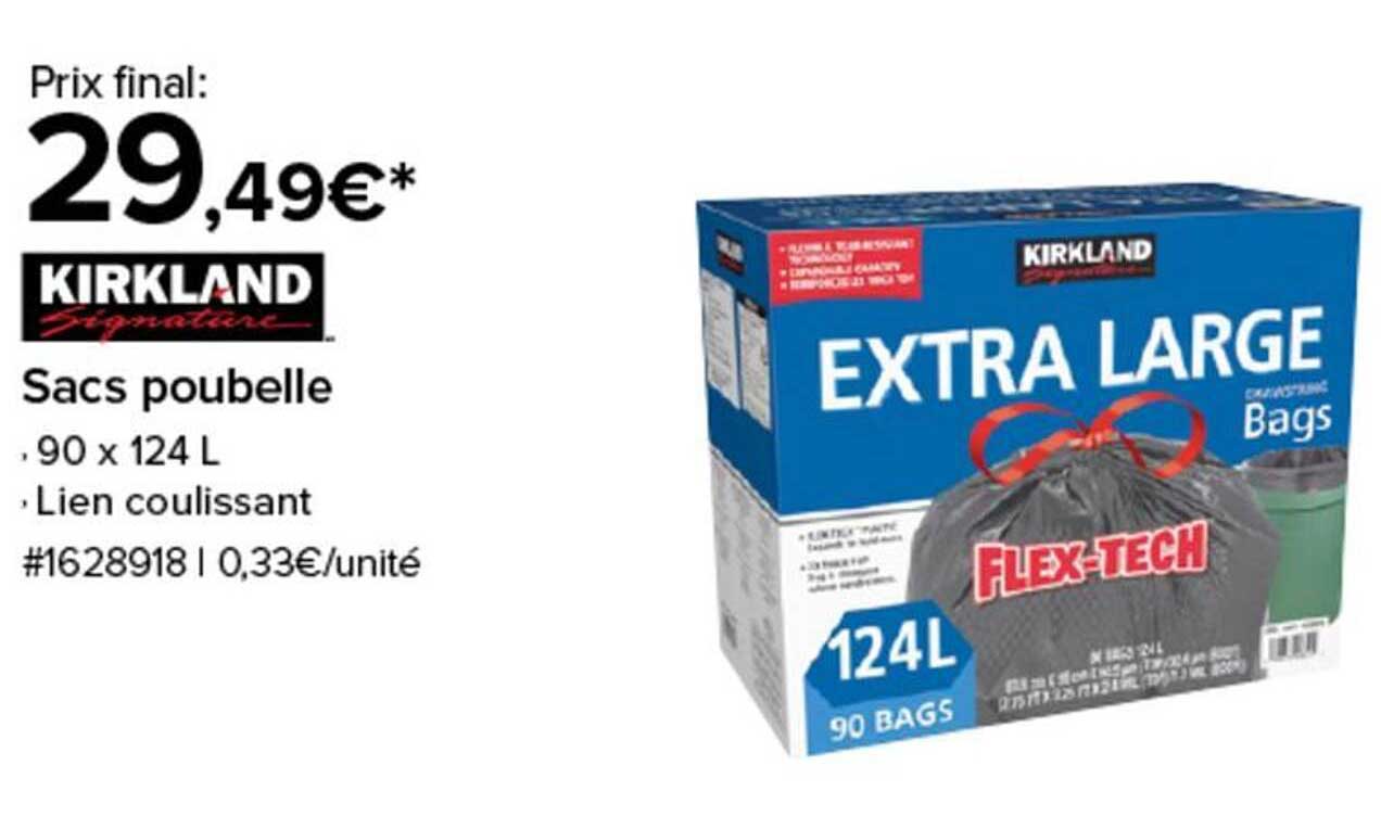 Sacs poubelle EXTRA LARGE Kirkland