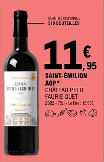 SAINT-ÉMILION AOP* CHÂTEAU PETIT FAURIE QUET