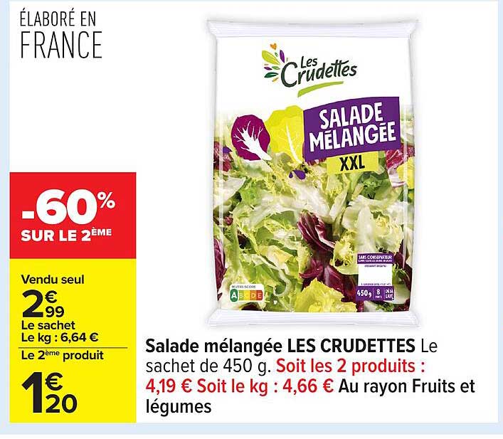 Salade mélangée LES CRUDETES