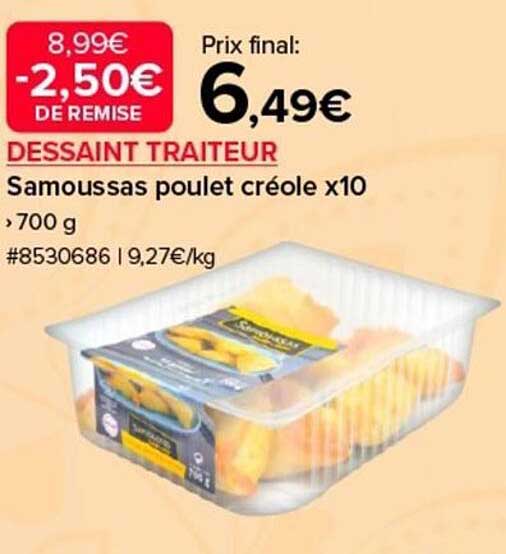 Samoussas poulet créole x10