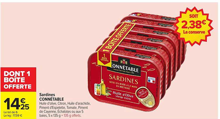 Sardines CONNÉTABLE