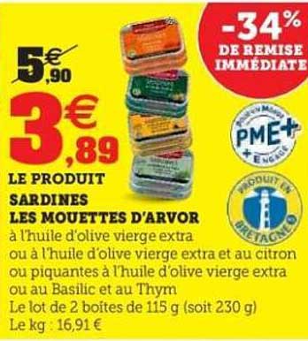 SARDINES LES MOUETTES D'ARVOR