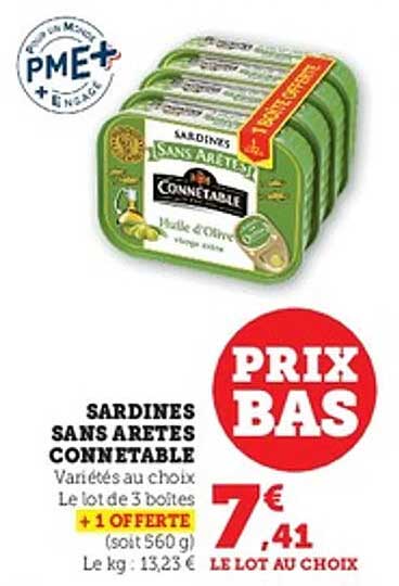 SARDINES SANS ARETES CONNETABLE