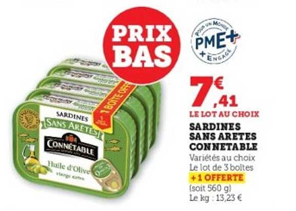 SARDINES SANS ARETES CONNETABLE