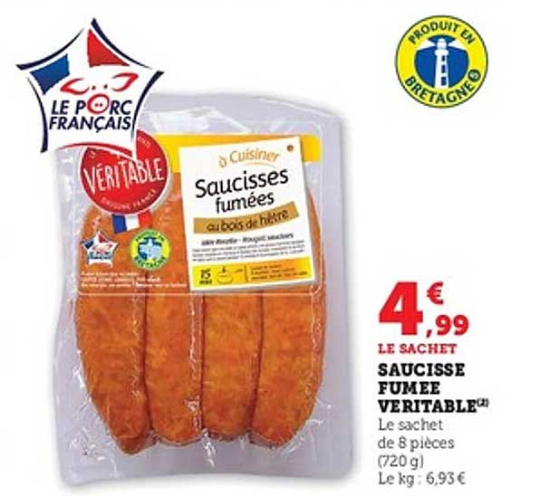 Saucisse fumée véritable