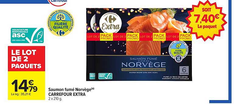 Saumon fumé Norvège® CARREFOUR EXTRA