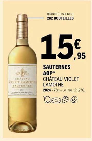 SAUTERNES AOP* CHÂTEAU VIOLET LAMOTHE