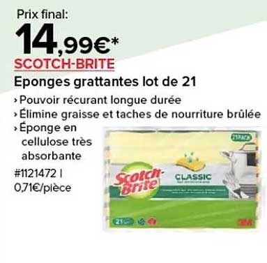 SCOTCH-BRITE Eponge gratteuses lot de 21