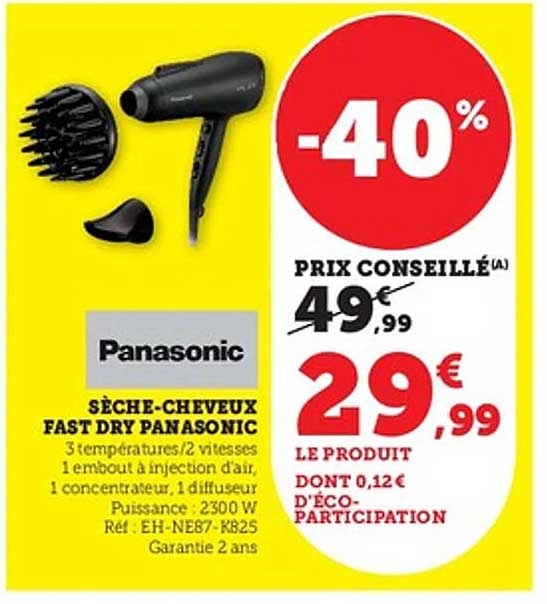 Sèche-Cheveux Fast Dry Panasonic