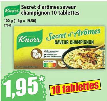Secret d’arômes saveur champignon 10 tablettes