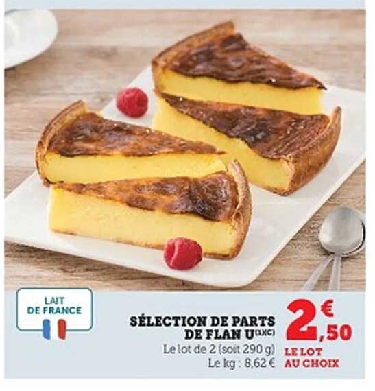SÉLECTION DE PARTS DE FLAN U