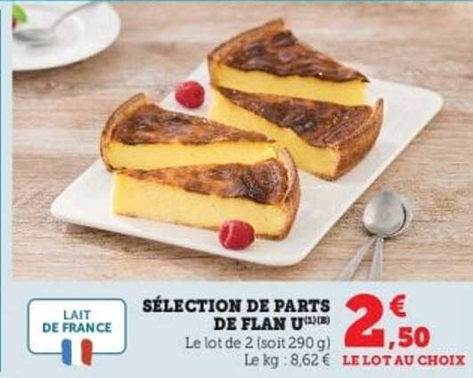 SÉLECTION DE PARTS DE FLAN U