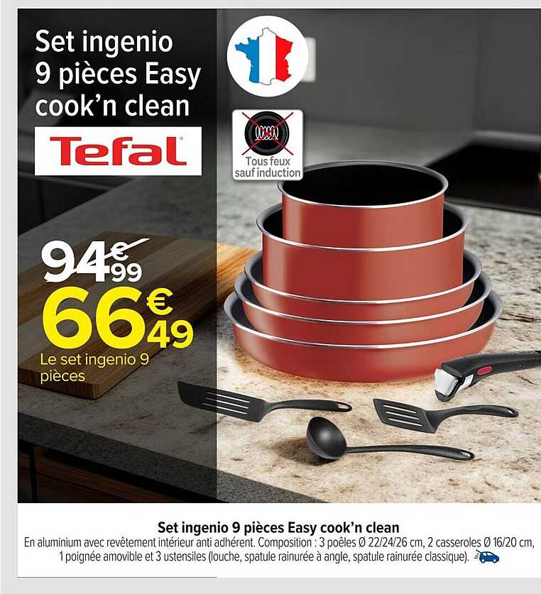 Set ingenio 9 pièces Easy cook’n clean