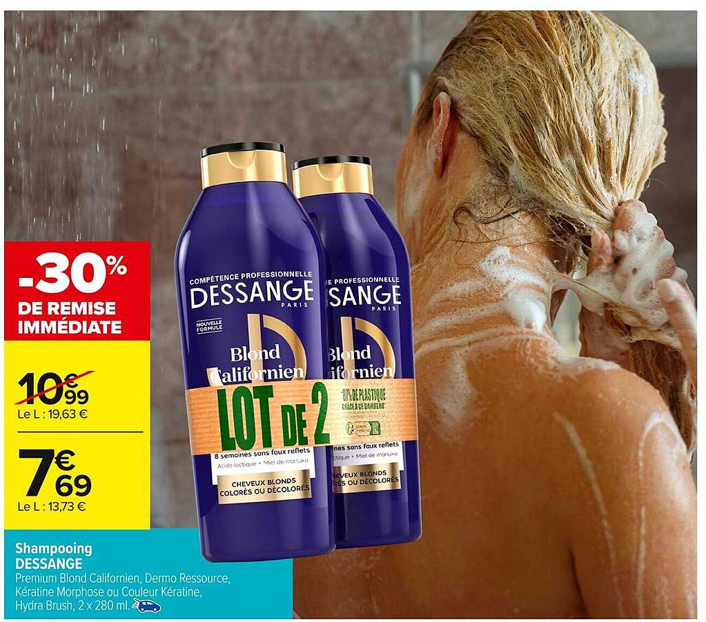 Shampooing DESSANGE Blond Californien - Lot de 2
