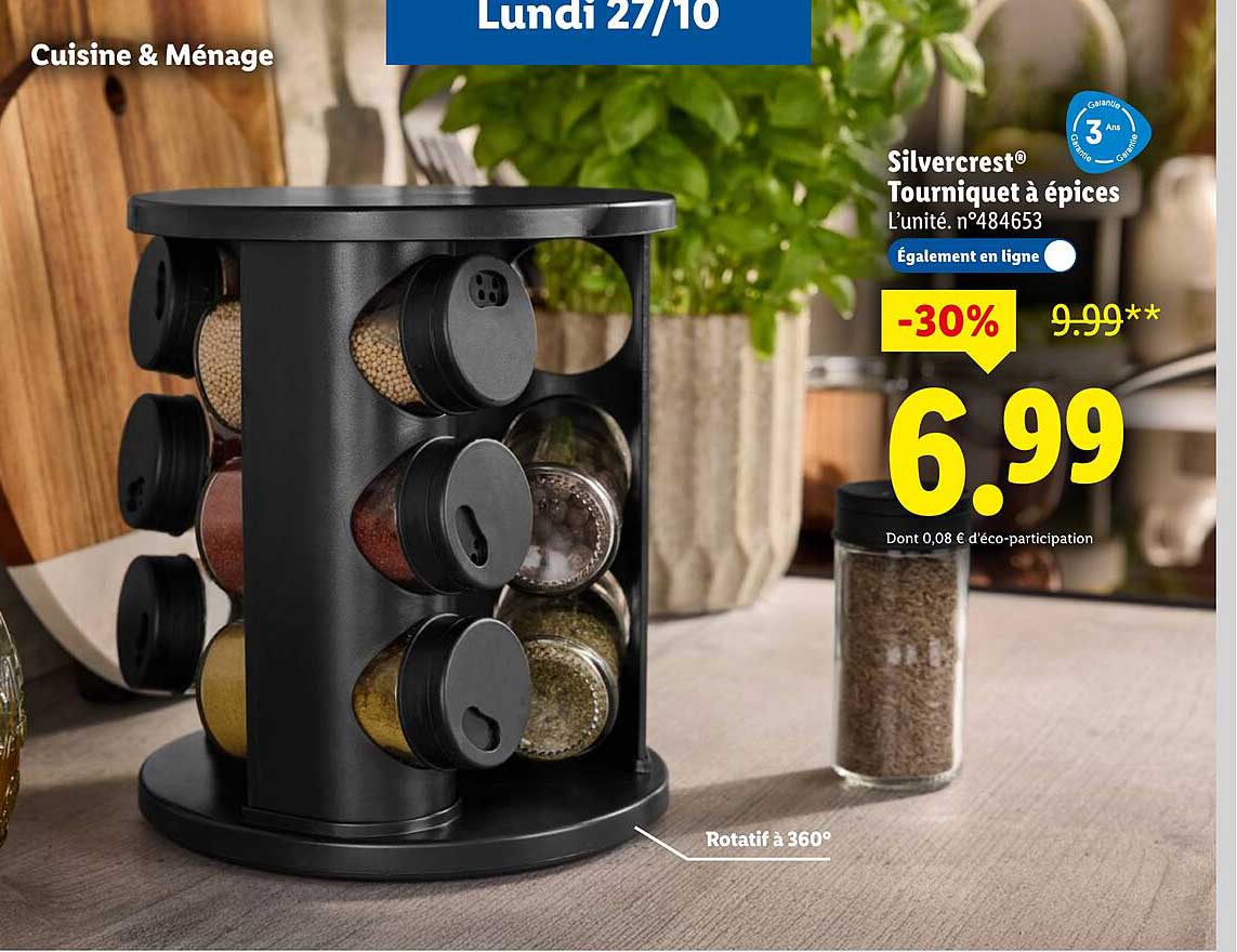 Silvercrest® Tourniquet à épices