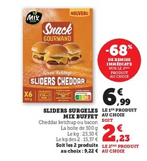 SLIDERS SURGELES MIX BUFFET