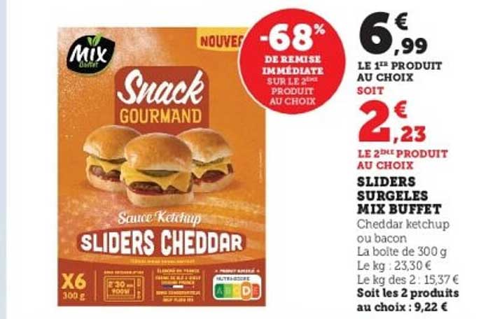 SLIDERS SURGELES MIX BUFFET
