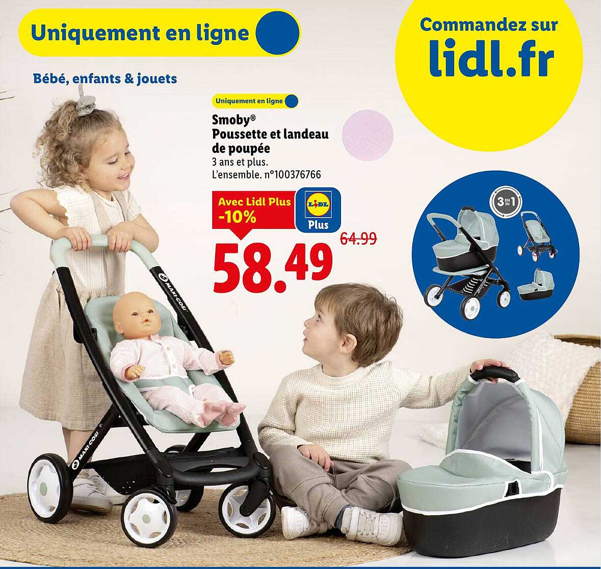 Smoby® Poussette et landau de poupée