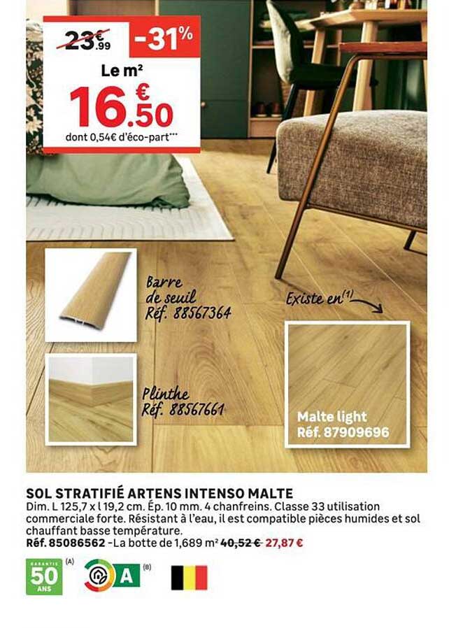 SOL STRATIFIÉ ARTENS INTENSO MALTE