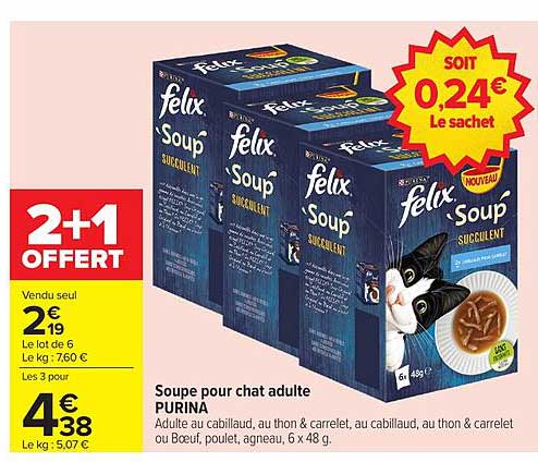 Soupe pour chat adulte PURINA