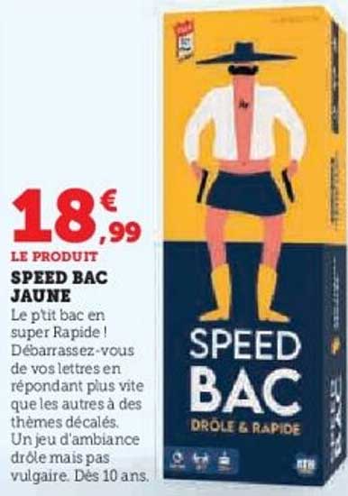 SPEED BAC JAUNE