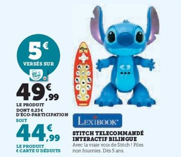 STITCH TELECOMMANDÉ INTERACTIF BILINGUE