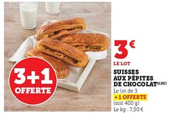 SUISSES AUX PÉPITES DE CHOCOLAT