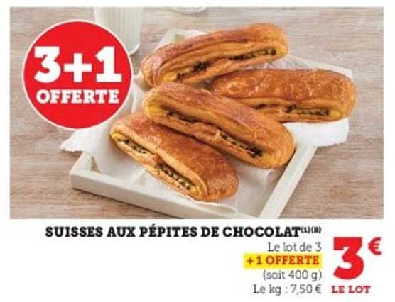 SUISSES AUX PÉPITES DE CHOCOLAT