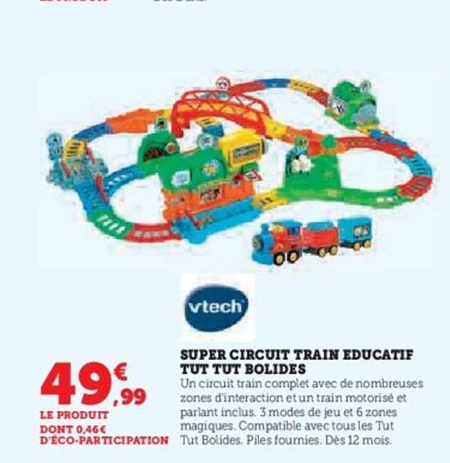 SUPER CIRCUIT TRAIN ÉDUCATIF TUT TUT BOLIDES