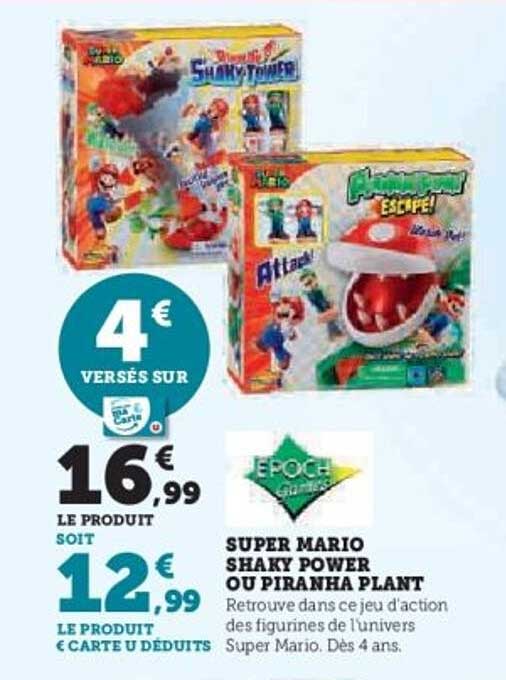 SUPER MARIO SHAKY POWER OU PIRANHA PLANT