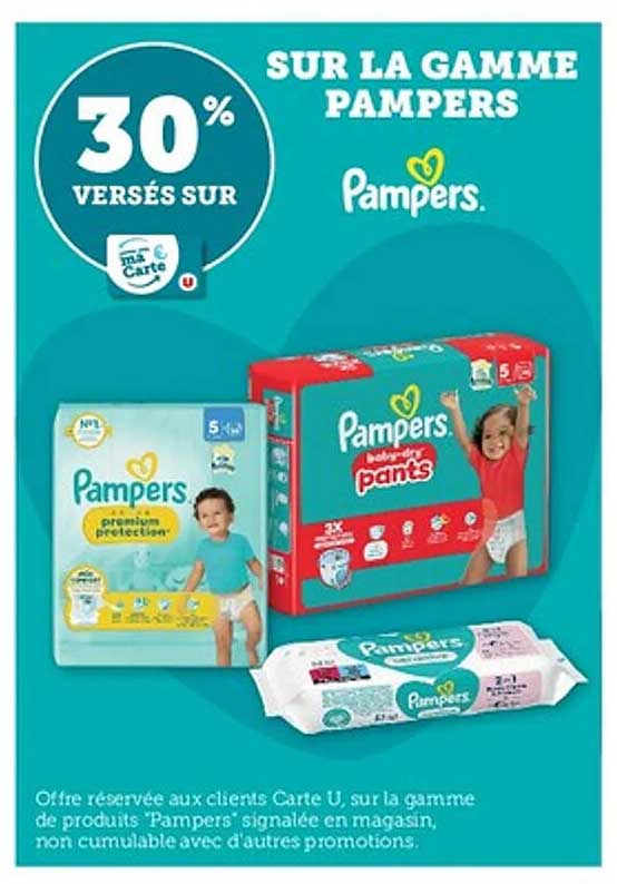 SUR LA GAMME PAMPERS