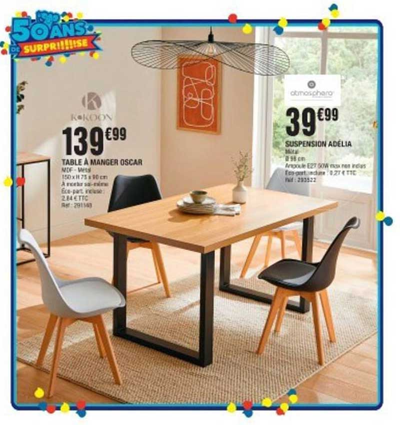 TABLE À MANGER OSCAR