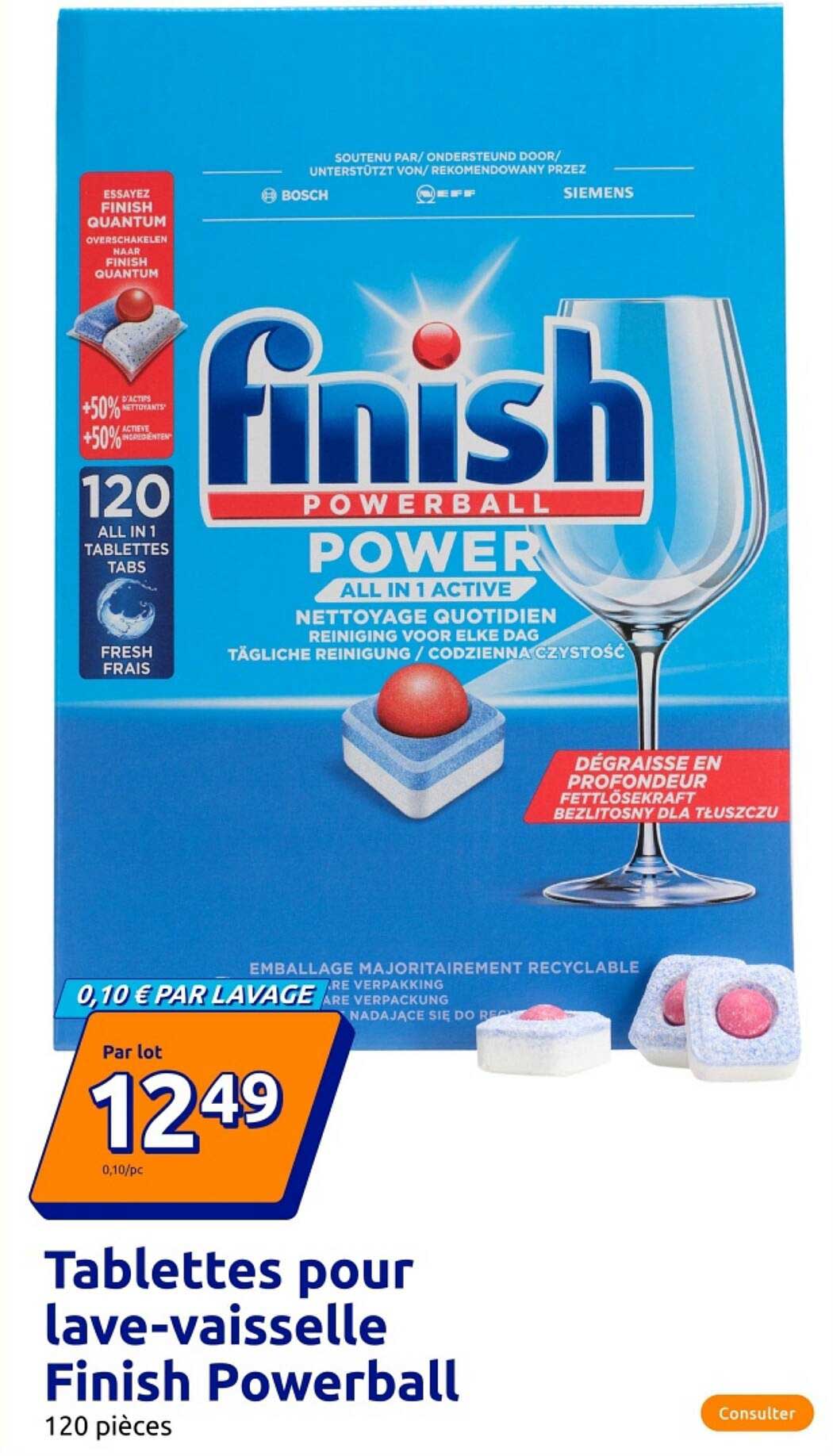 Tablettes pour lave-vaisselle Finish Powerball