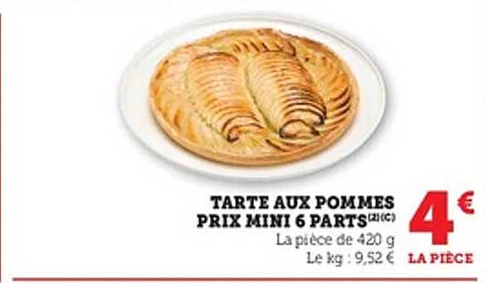 TARTE AUX POMMES PRIX MINI 6 PARTS