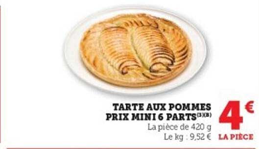 TARTE AUX POMMES PRIX MINI 6 PARTS(3K)