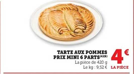 TARTE AUX POMMES PRIX MINI 6 PARTS(420g)