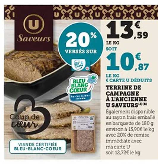 TERRINE DE CAMPAGNE À L’ANCIENNE U SAVEURS