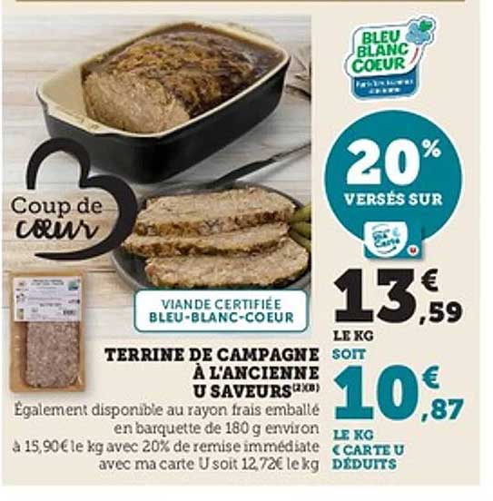 Terrine de campagne à l'ancienne U saveurs