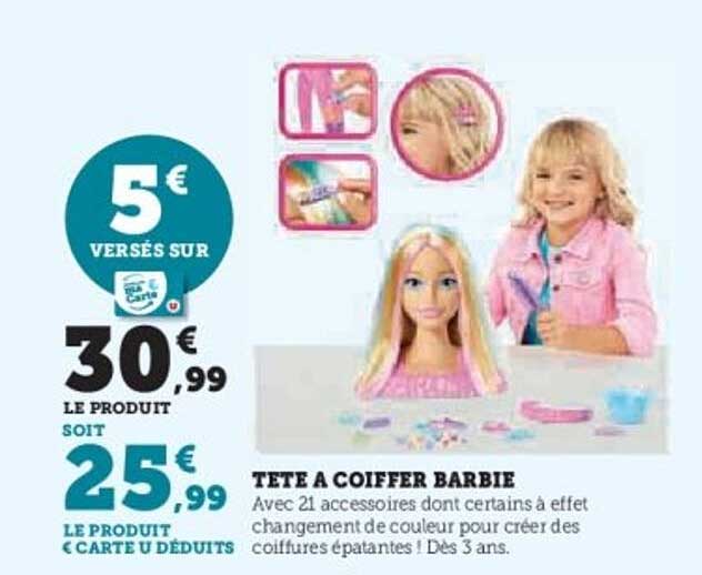 TETE A COIFFER BARBIE