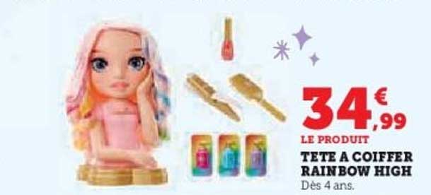 TETE A COIFFER RAINBOW HIGH