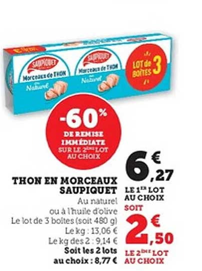 THON EN MORCEAUX SAUPIQUET
