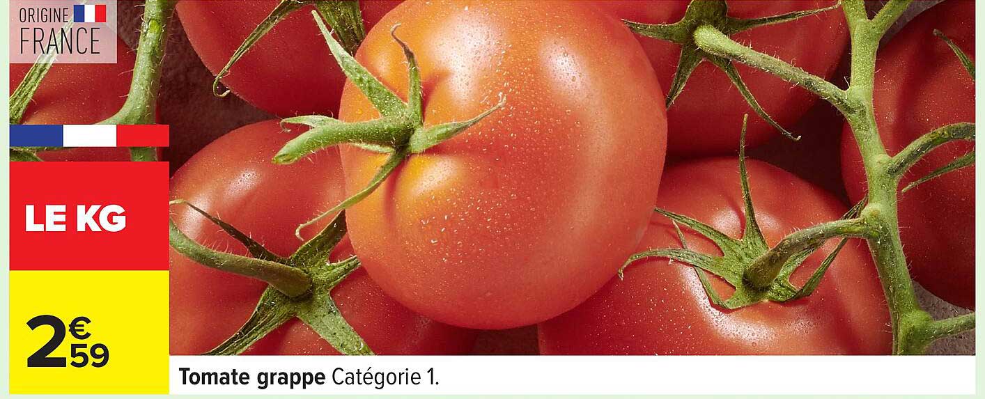 Tomate grappe Catégorie 1