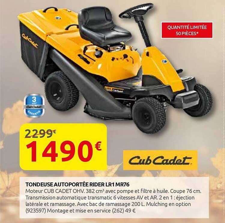 TONDEUSE AUTOPORTÉE RIDER LR1 MR76