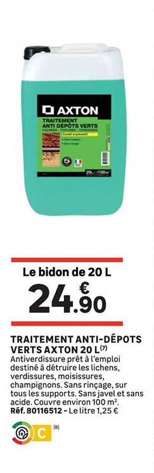 TRAITEMENT ANTI-DÉPOTS VERTS AXTON 20 L