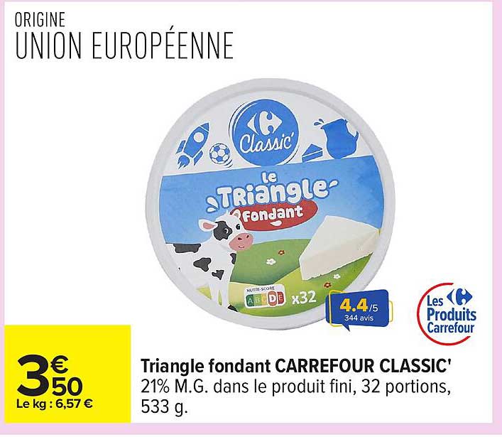 Triangle fondant CARREFOUR CLASSIC'