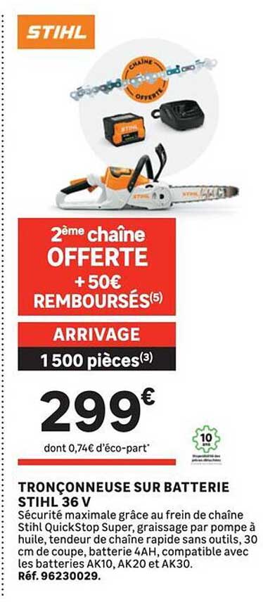 TRONÇONNEUSE SUR BATTERIE STIHL 36 V