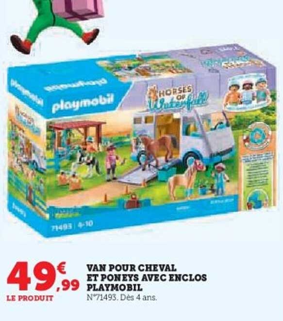 VAN POUR CHEVAL ET PONEYS AVEC ENCLOS PLAYMOBIL