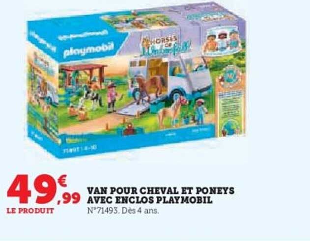VAN POUR CHEVAL ET PONEYS AVEC ENCLOS PLAYMOBIL