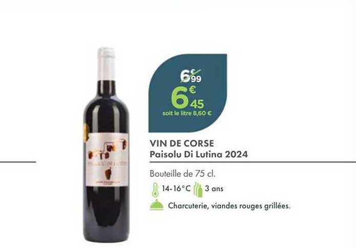 VIN DE CORSE Paisolu Di Lutina 2024